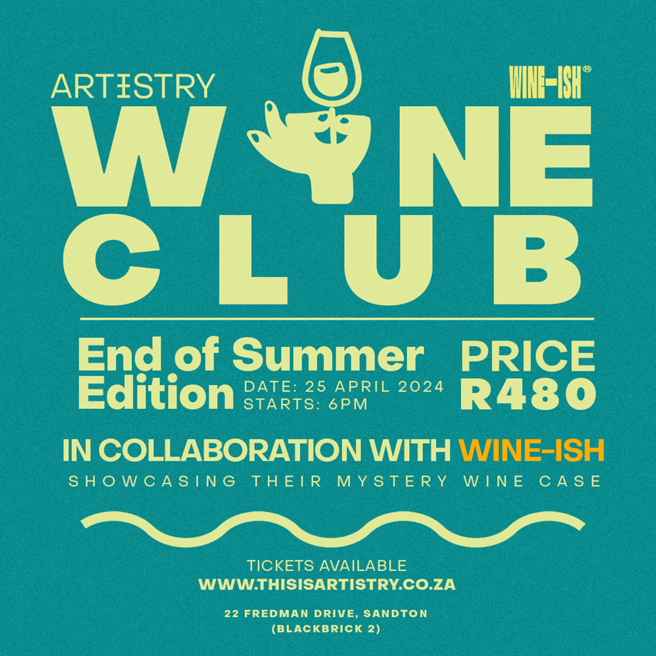 Artistry set to host their #EndOfSummer edition of the Artistry Wine Club