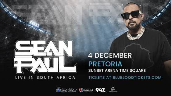 Sean Paul is set to turn the Temperature up this December in South Africa