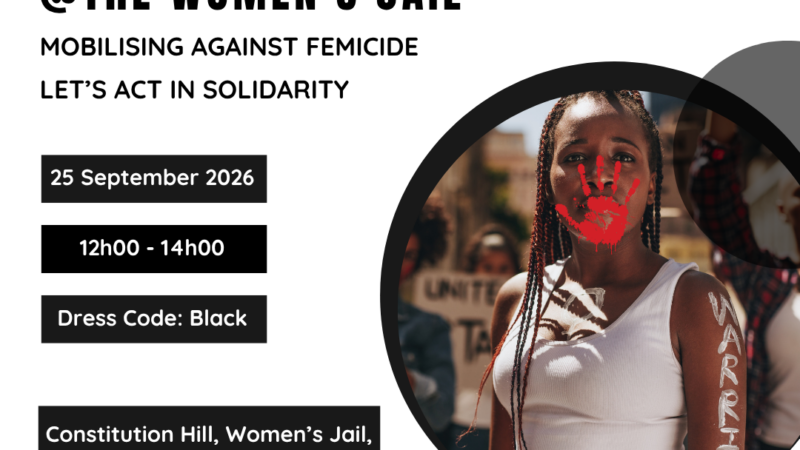 ConHill & Warm Bodies are set to host public vigil in light of South Africa’s femicide